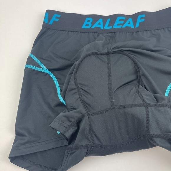 Baleaf Bicycle Shorts Mens Large Black Padded Compression - Picture 4 of 8